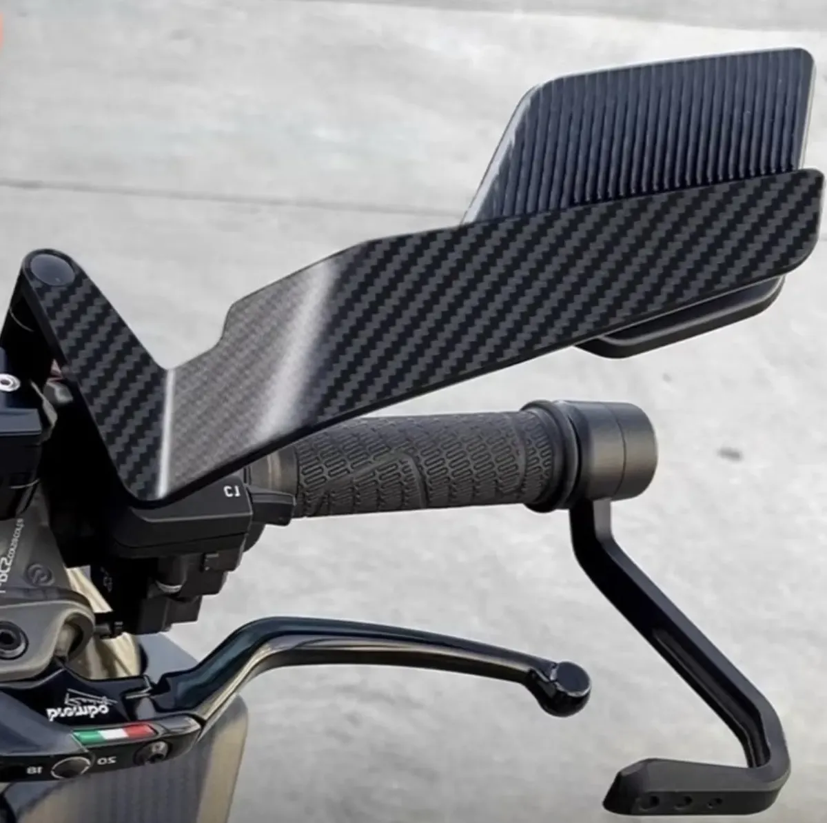 Espejos Alerón steal Max Moto Fibra De Carbono